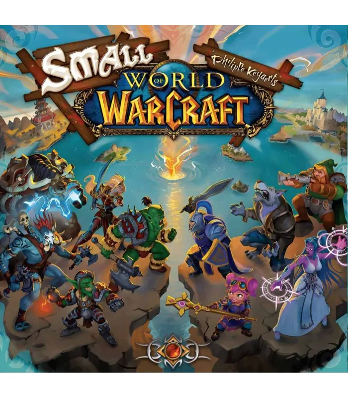جلد بازی Small World of Warcraft با نقش نژادهای آزروت که روبهروی هم صف کشیدهاند